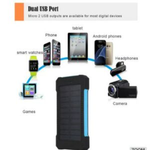 Portable Solar Charger_capacity 8000 mah_with 85% power bank efficiency